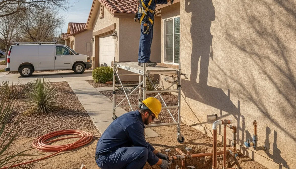 Palm Springs, CA plumbing repair service truck for leak fixes and drain repairs
