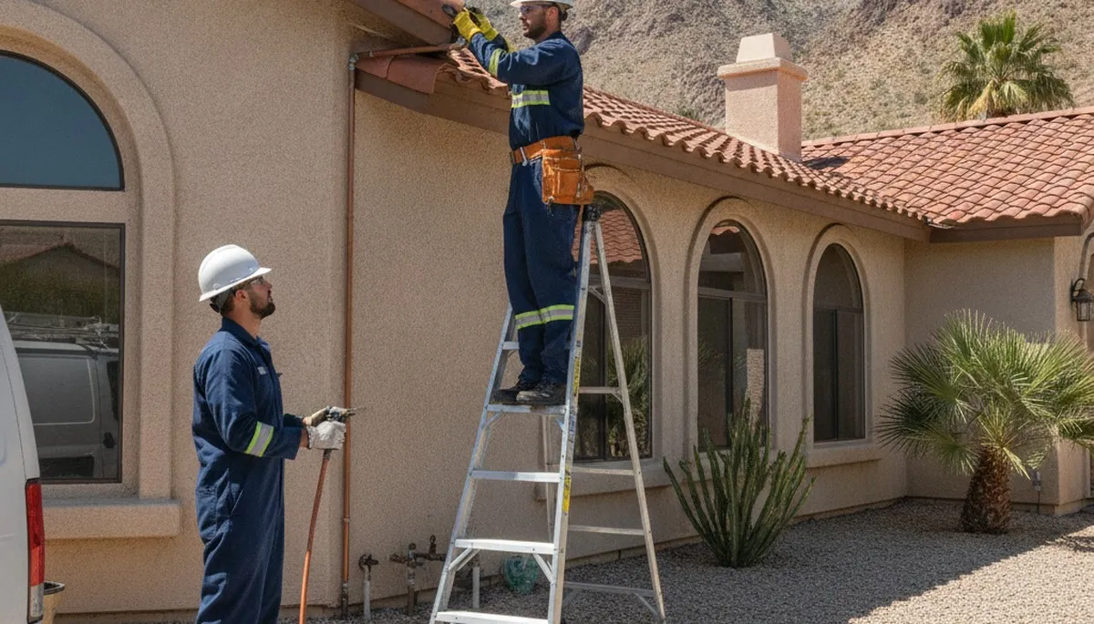 Palm Springs, CA plumber inspecting pipes for repair service